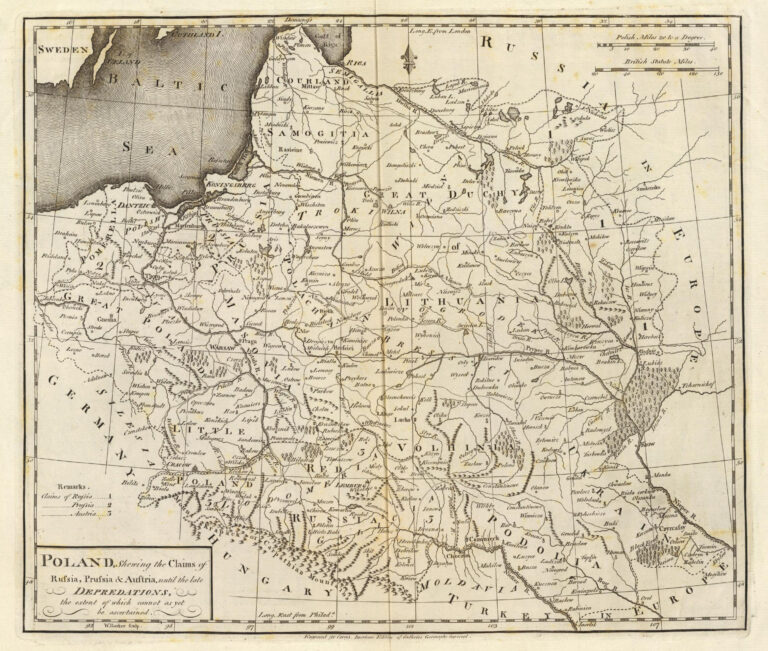 "Poland, Shew- ing the Claims of Russia, Prussia & Austria..,