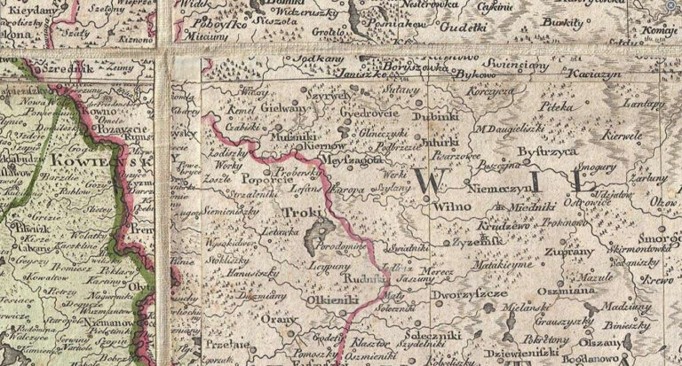 "Grenzkarte der Preussischen Russischen und Oestreichischen Monarchien in XVI Blättern,"