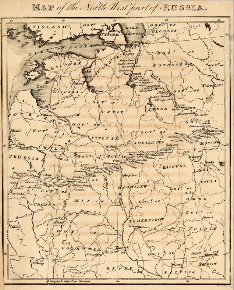 "Map of the North West part of Russia,"