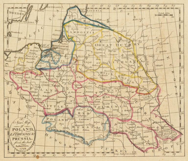 "A New Map of Poland, Lithuania & Prussia from the best Authorities,"