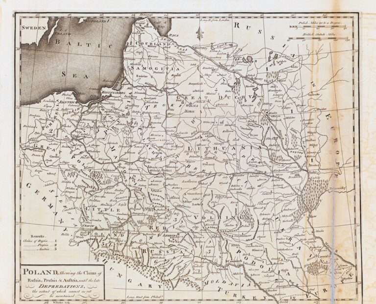 "POLAND,  Shewing the Claims of Rufsia, Prufsia & Auftria, until the late DEPREDATIONS..,"