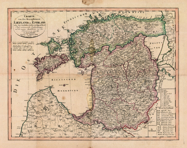 "Charte von den Herzogthümern Liefland und Esthland..,"