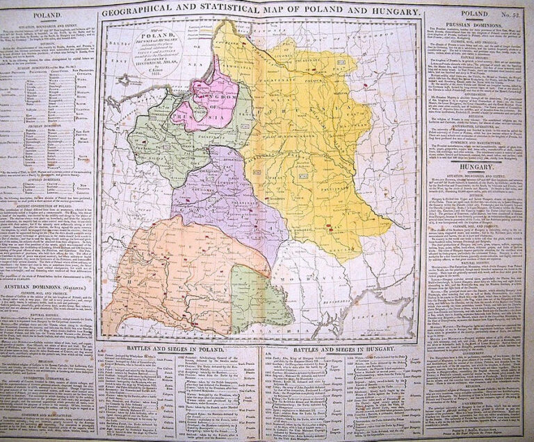 "GEOGRAPHICAL AND STATISTICAL MAP OF POLAND..,"