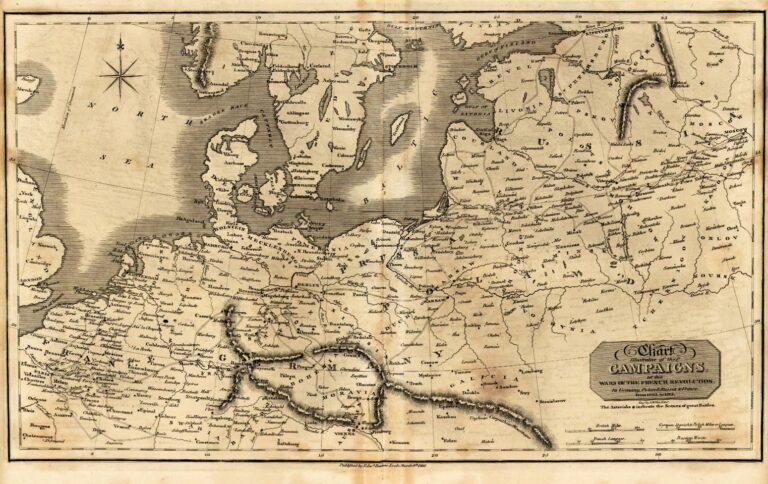 "Chart Illustrative of the CAMPAIGNS of the Wars of the French Revolution in Germany, Poland, Russia & France,"