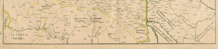 "Mappa Polski i Krajów okolicznych" (bottom part of the page)