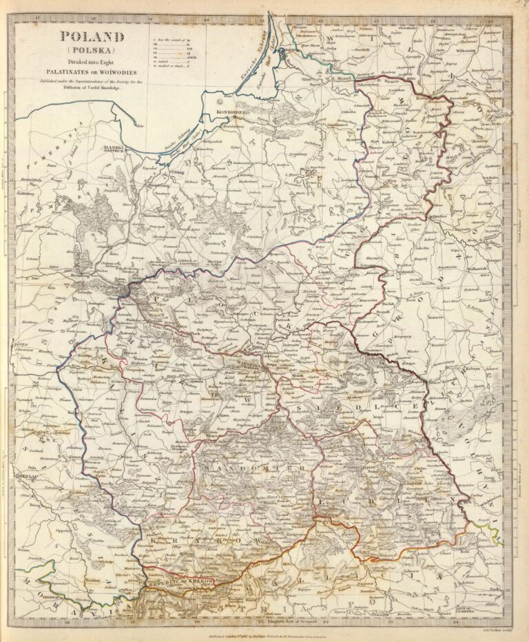 "POLAND (POLSKA) Divided into Eight PALATINATES..,"