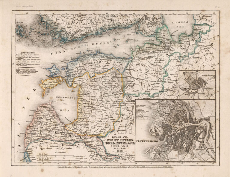 "Russland: Gouv. St. Petersburg, Esthland, Liefland, Kurland,"