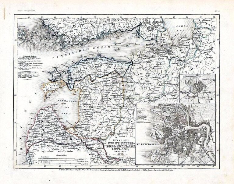 "Russland: Gouv. St. Petersburg, Esthland, Liefland, Kurland,"