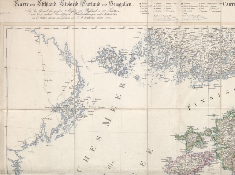 "KARTE VON ESTHLAND, LIVLAND, CURLAND und SEMGALLEN..." (NV side of the page)