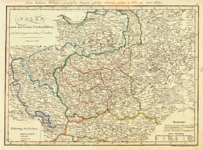 "Polen nach den Letzten Friedenschlüssen, nebst den angränzenden Ländern"