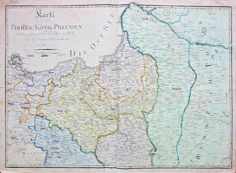 "Karte von Pohlen, König: Preussen und den angrenzenden Ländern...,"