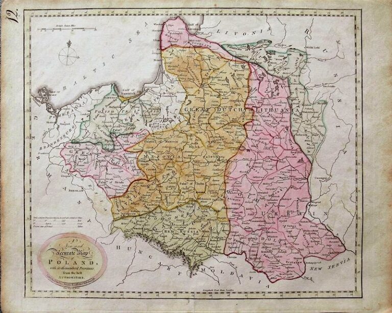 "A New and Accurate Map of Poland with its dismemberd Provinces..."