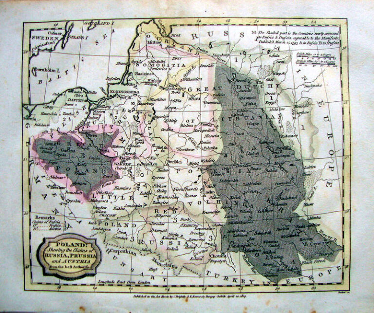 "POLAND. Shewing the Claims of RUSSIA, PRUSSIA and AUSTRIA..."