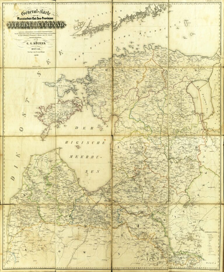 "General-Karte der Russischen-Ost- See-Provinzen LIV- EHST- und KURLAND,"