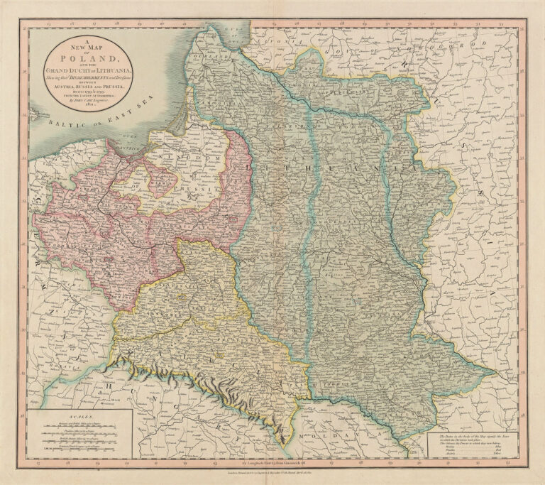 "A New Map of Poland and the Grand Duchy of Lithuania Shewing their Dismemberments..,"