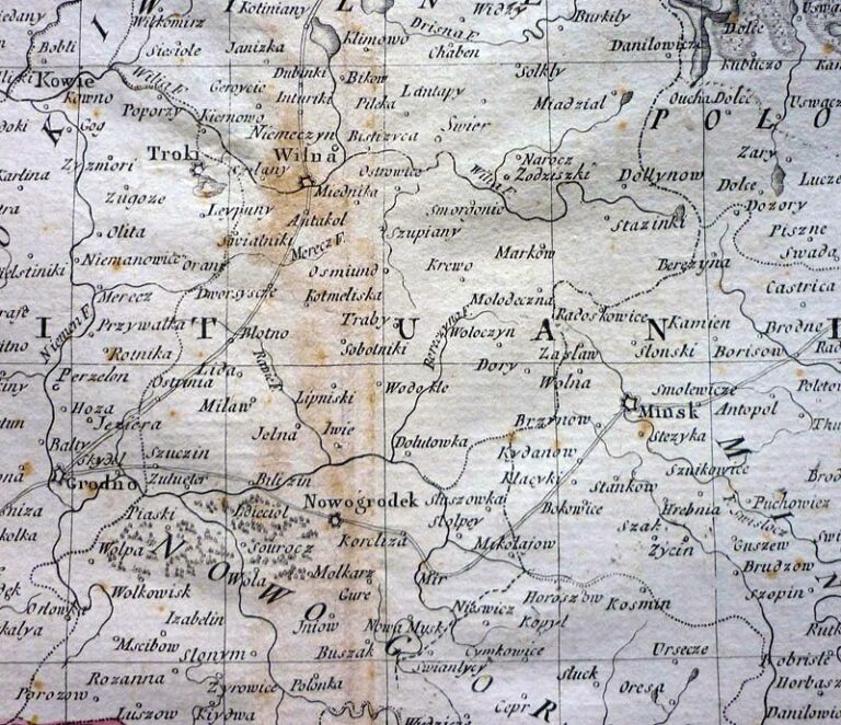 "La Pologne divisée en ses Palatinats Selon la dernier Condi vision des trois Puisances Sovoire l'Au- triche, la Russie, la Prusse,"