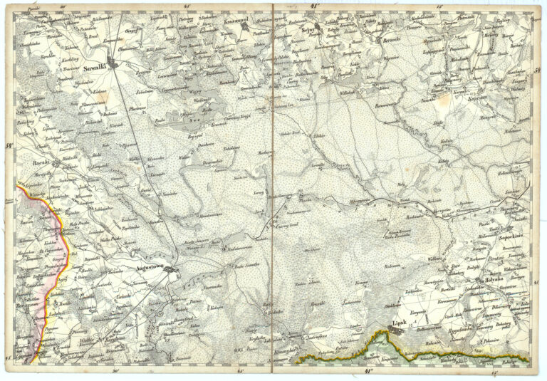 N1 Suvalka. "Ubersichtsblatt zu G.D. REYMANN'S topographischer Special-Karte von CENTRAL EUROPA."