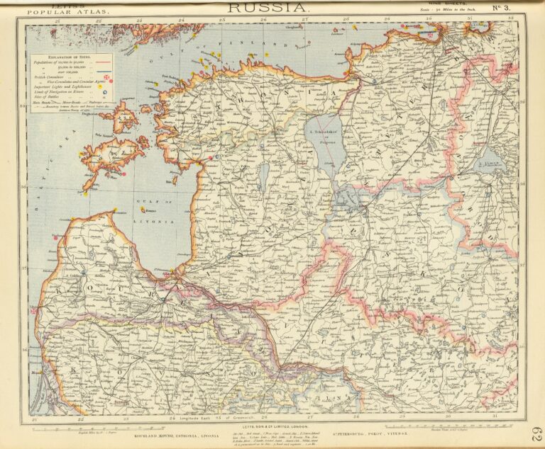 "Letts Popular Atlas: Russia (Sheet 3 of 9),"