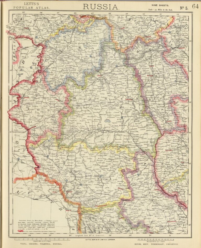 "Letts Popular Atlas: Russia [Sheet 5 of 9],"