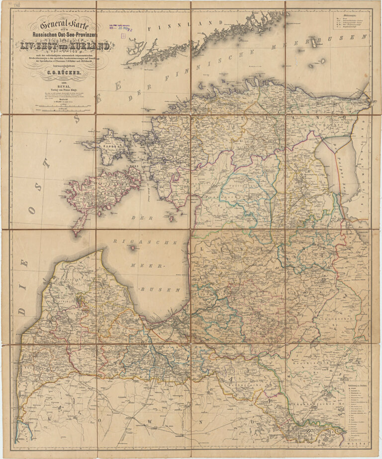 "General-Karte der Russischen Ost-See-Provinzen Liv- Ehst- und Kurland,"