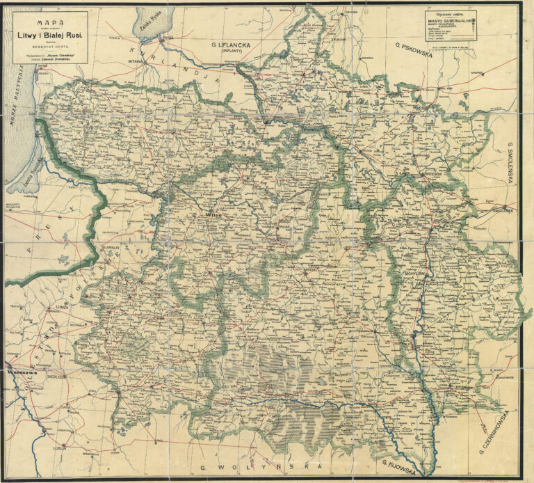 "Mapa szseciu   gubernji Litwy i Bialej Rusi."