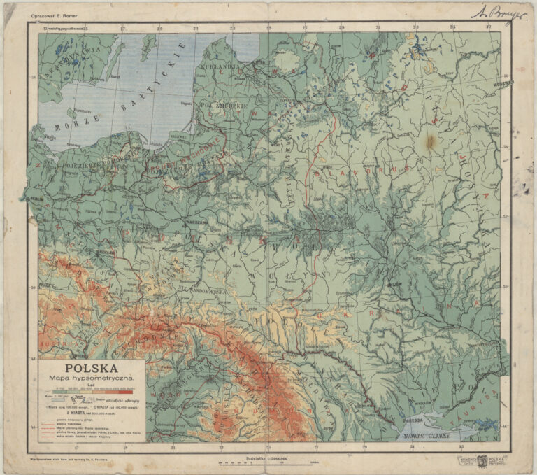 "POLSKA Mapa hypsometryczna"