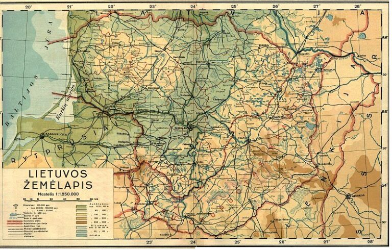 "LIETUVOS ŽEMĖLAPIS,"
