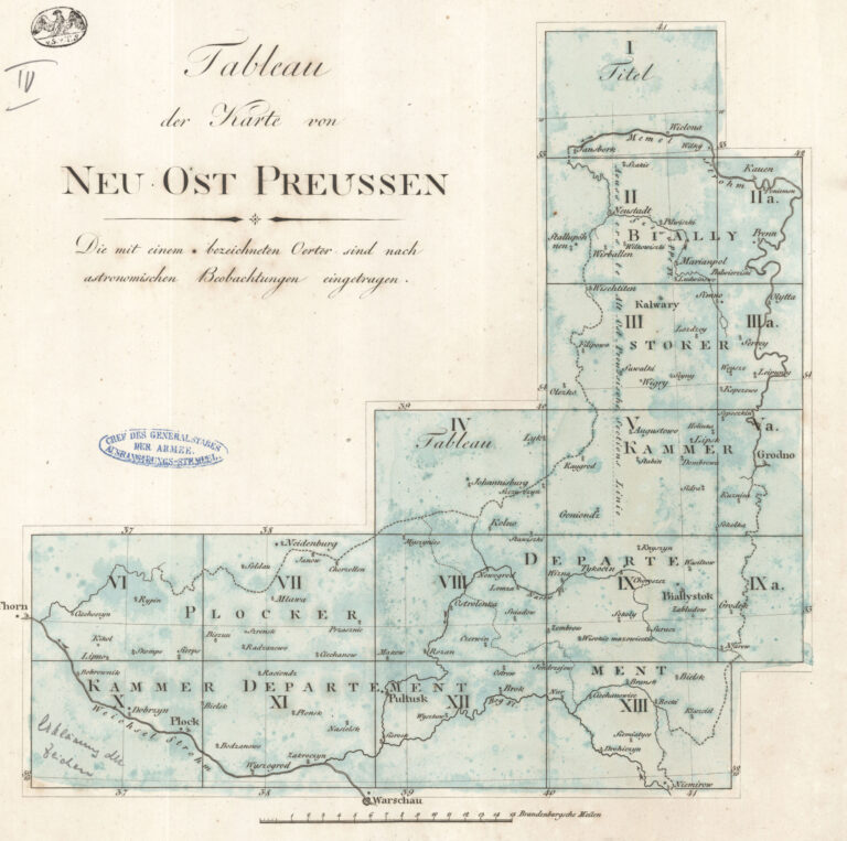 Topographisch-Militaerisch-Karte... Neu Ostpreussen... Herzogthums Warschau