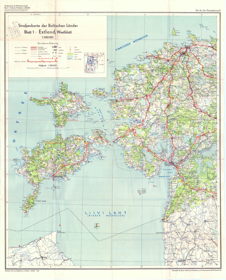 Blatt 1: Estland, Westblatt