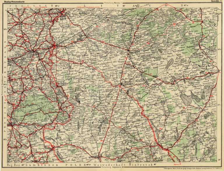 "Dunlop Automobil Strassenkarte von Deutschland,"