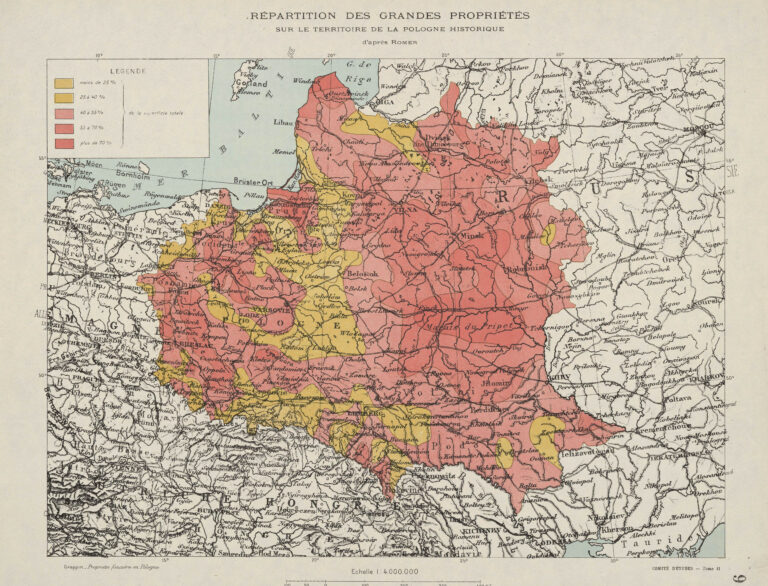 "Répartition des Grandes Propriétés Sur le Terretoire de la Pologne Historique, d'apres Romer"