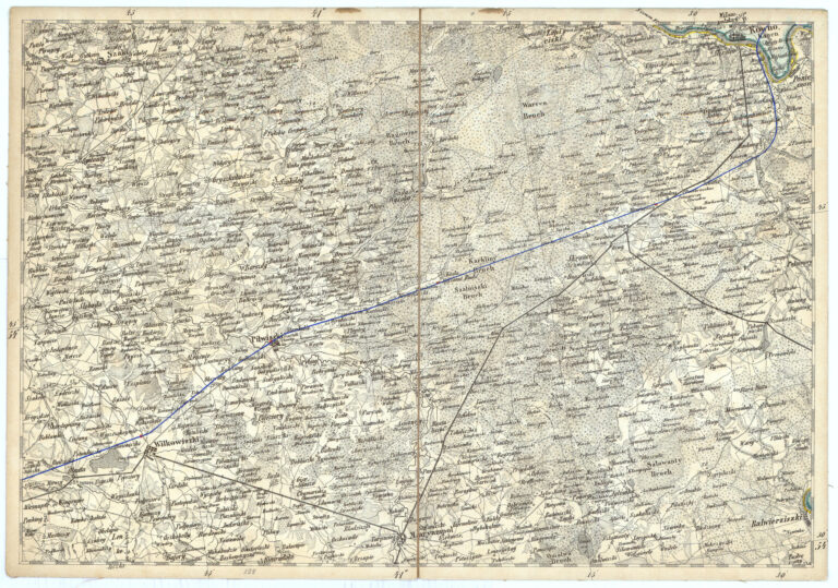 I1 Kowno (Kaunas). "Ubersichtsblatt zu G.D. REYMANN'S topographischer Special-Karte von CENTRAL EUROPA."