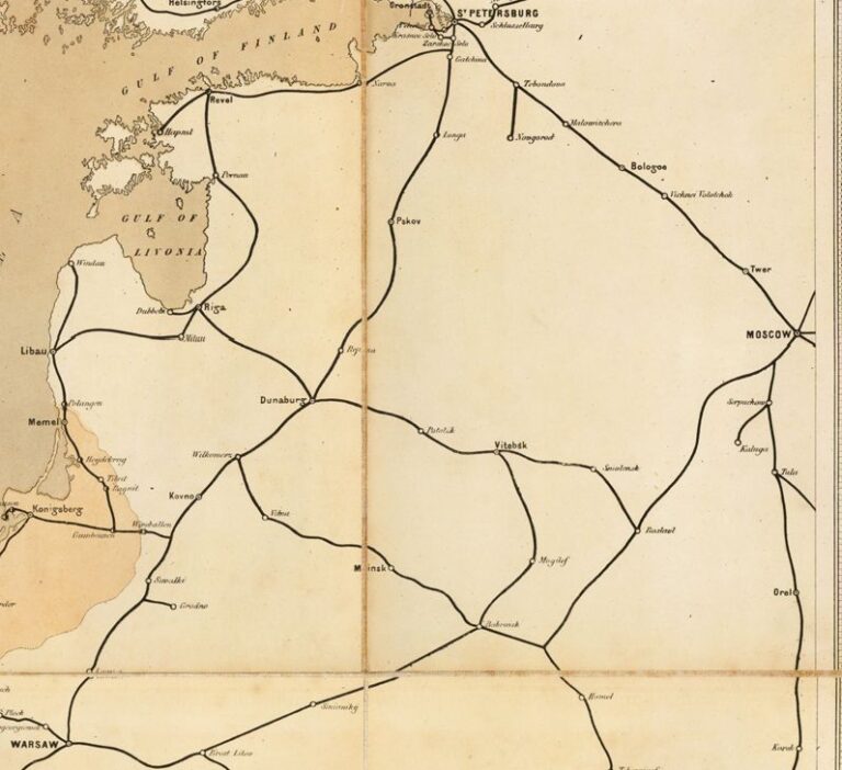 "Map of Europe... Shewing the System of Telegraphs with which they are connected,"