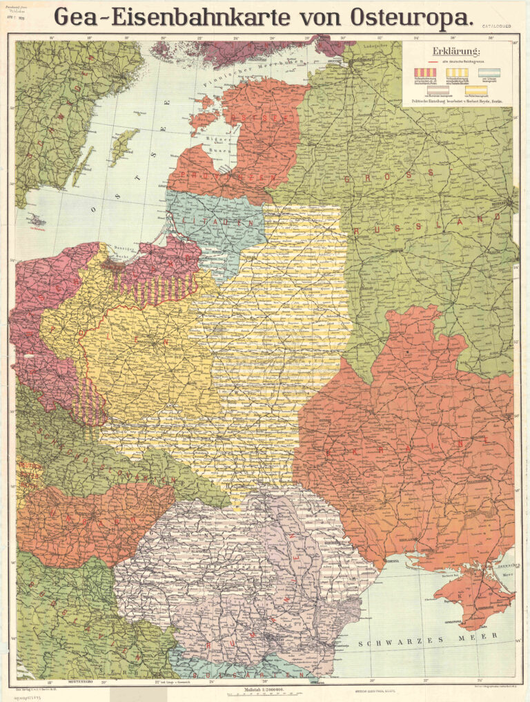 "Gea-Eisenbahn- karte von Osteuropa,"