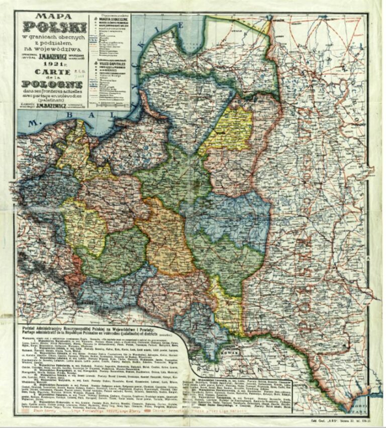 "Mapa Polski w granicach obec nych podziałem"
