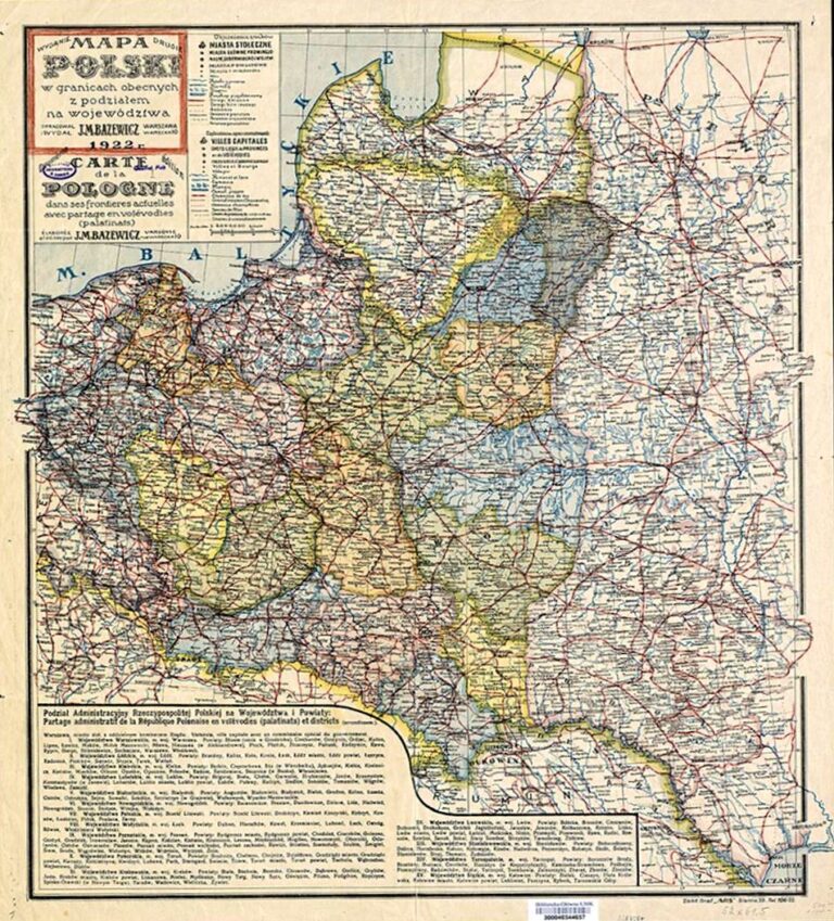 "Mapa Polski w granicach obec nych podziałem"