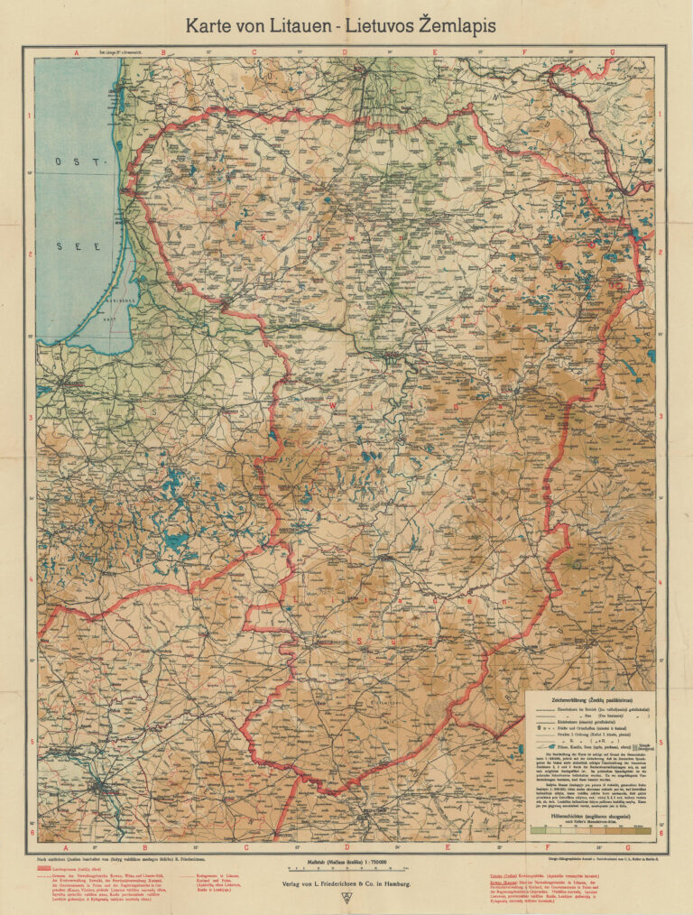 "Karte von Litauen - Lietuvos Žemlapis,"