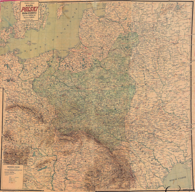 "Mapa Polski i krajów ościennych - Wydanie Trzecie"