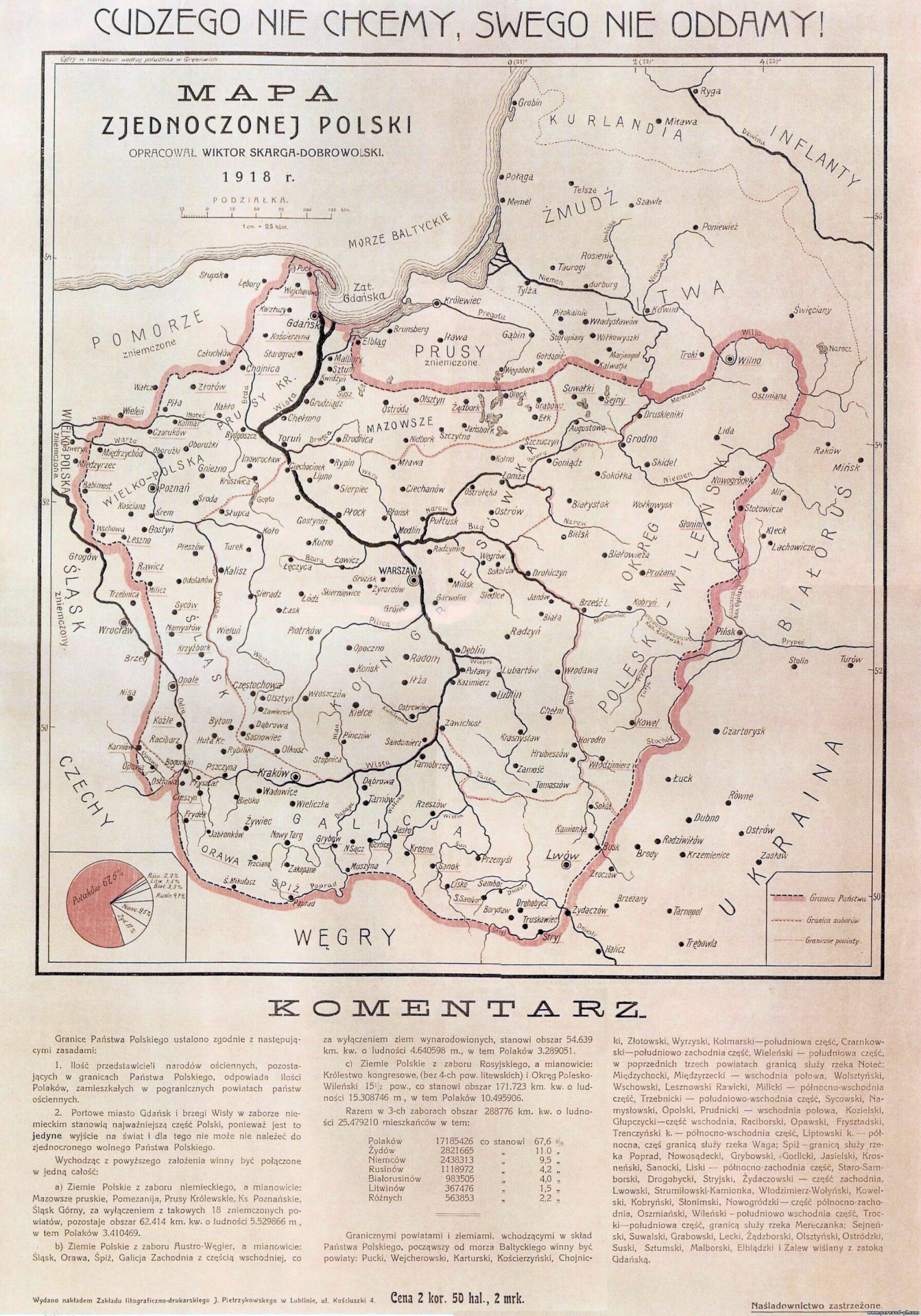 MAPA ZJEDNOCZONEJ POLSKI, 1918 – Lithuanian Maps