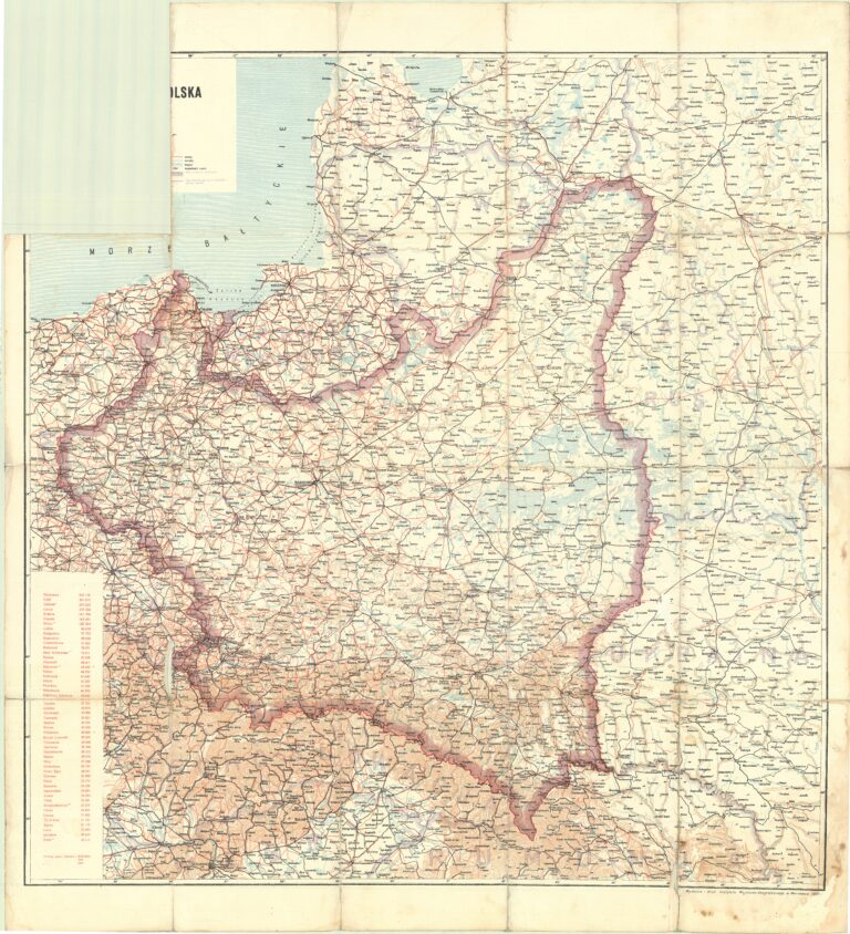 ograficznego (mapmaker): "RZECZ- POSPOLITA POLSKA I KRAJE OSCIENNE"