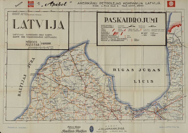 "Latvijas Satiksmes Ceļu Karte 1,2, 3, 4,"