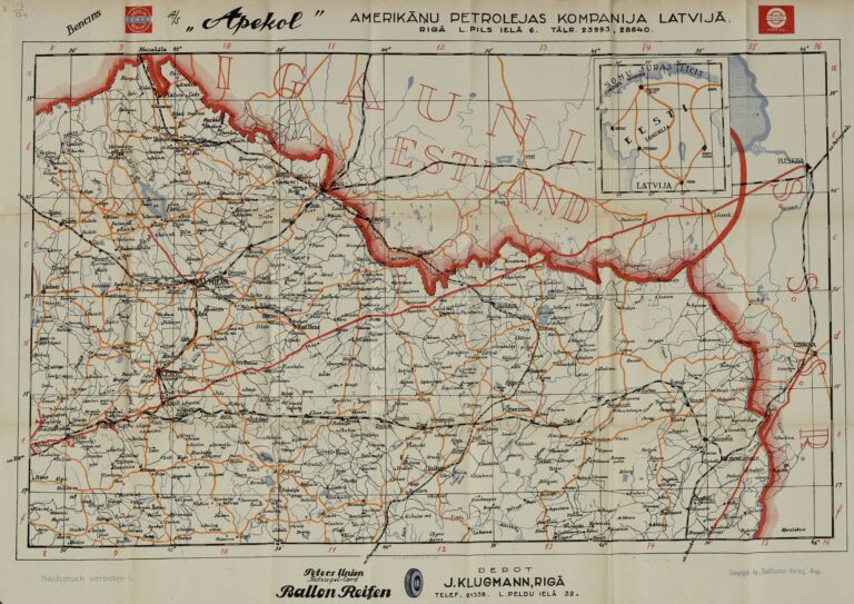 "Latvijas Satiksmes Ceļu Karte 1,2, 3, 4,"