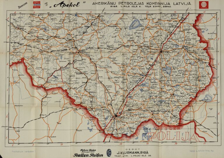 "Latvijas Satiksmes Ceļu Karte 1,2, 3, 4,"