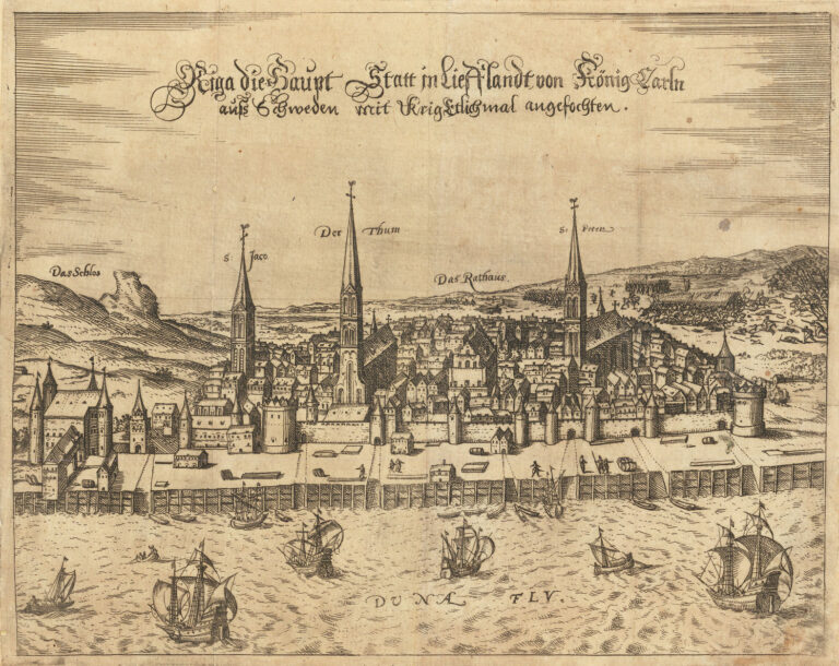 "Riga die Haupt Statt in Liefflandt ..,"