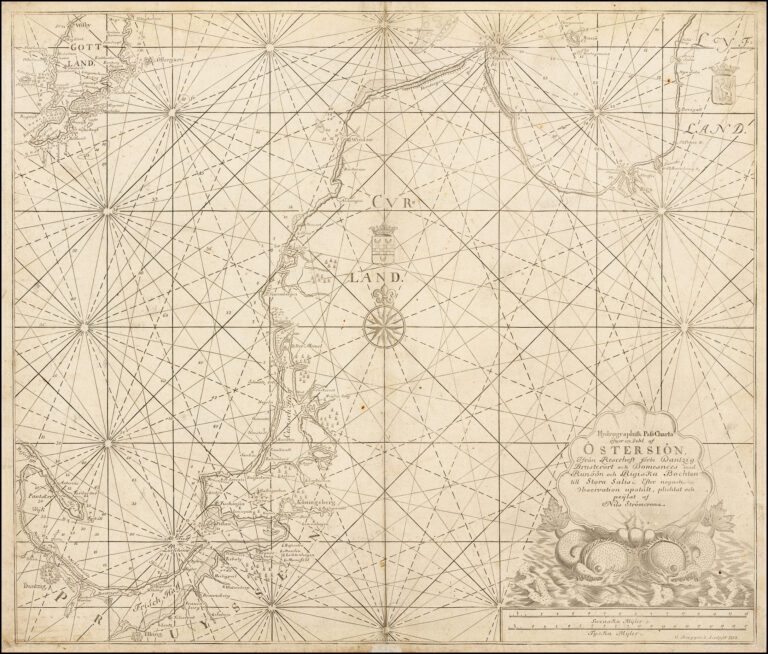 "Hydrographisk PasßCharta öfver en dehl af Östersion ..,"