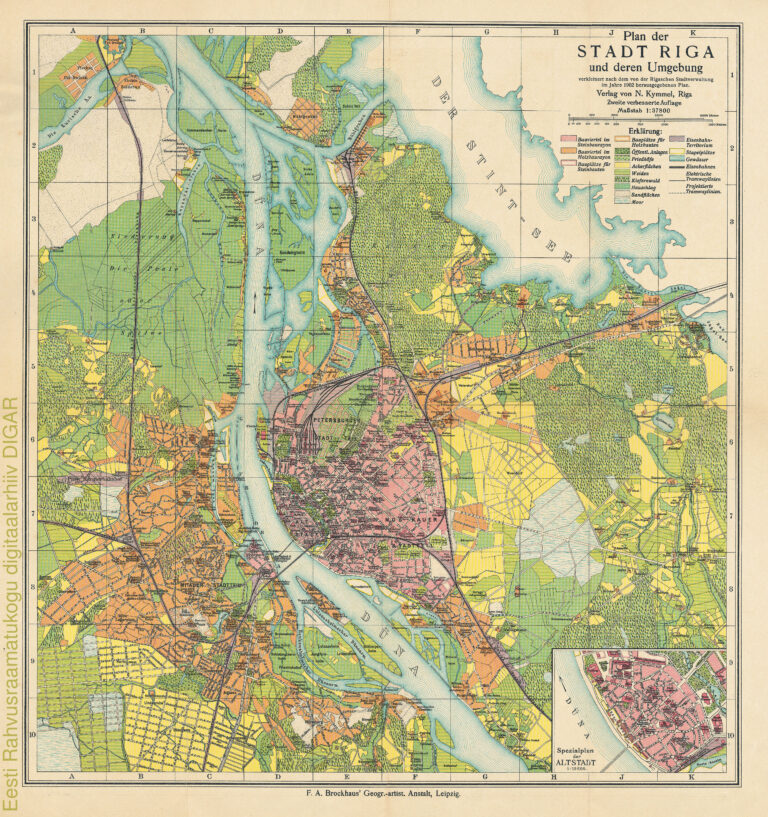 "Plan der STADT RIGA und deren Umgebung,"