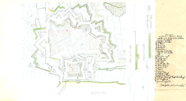 Images of an older fort on the mainland