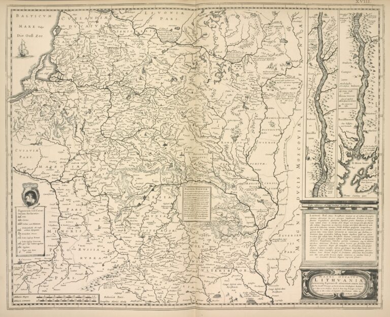 A map of Lithuania by Earl N.Khr.Radzivil