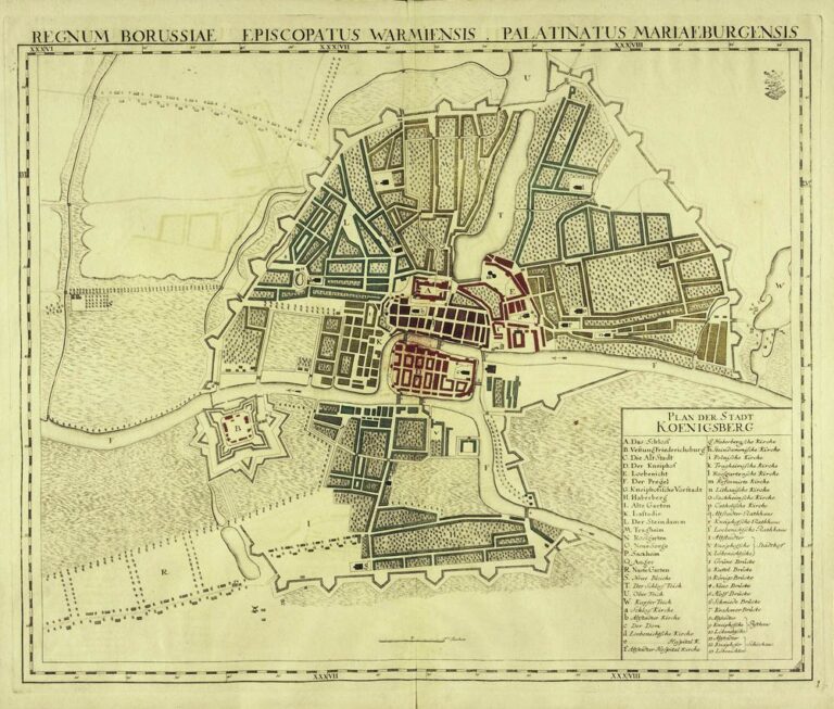 "Regnum Borussiæ episcopatus Warmiensis, palatinatus Mariaeburgensis et CULMENSIS cum TERRITORIO DANTSICANO et ichnographia urbis REGIOMANTIS Ausp. Acad. Reg. Scient. Ber. N.p. 1763,"