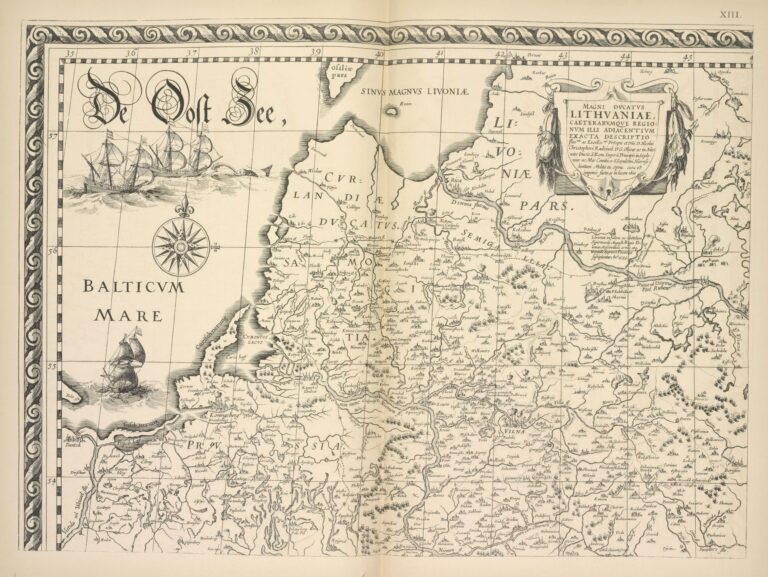"A map of Lithuania by Earl N.Khr.Radzivil". NW part of the page.
